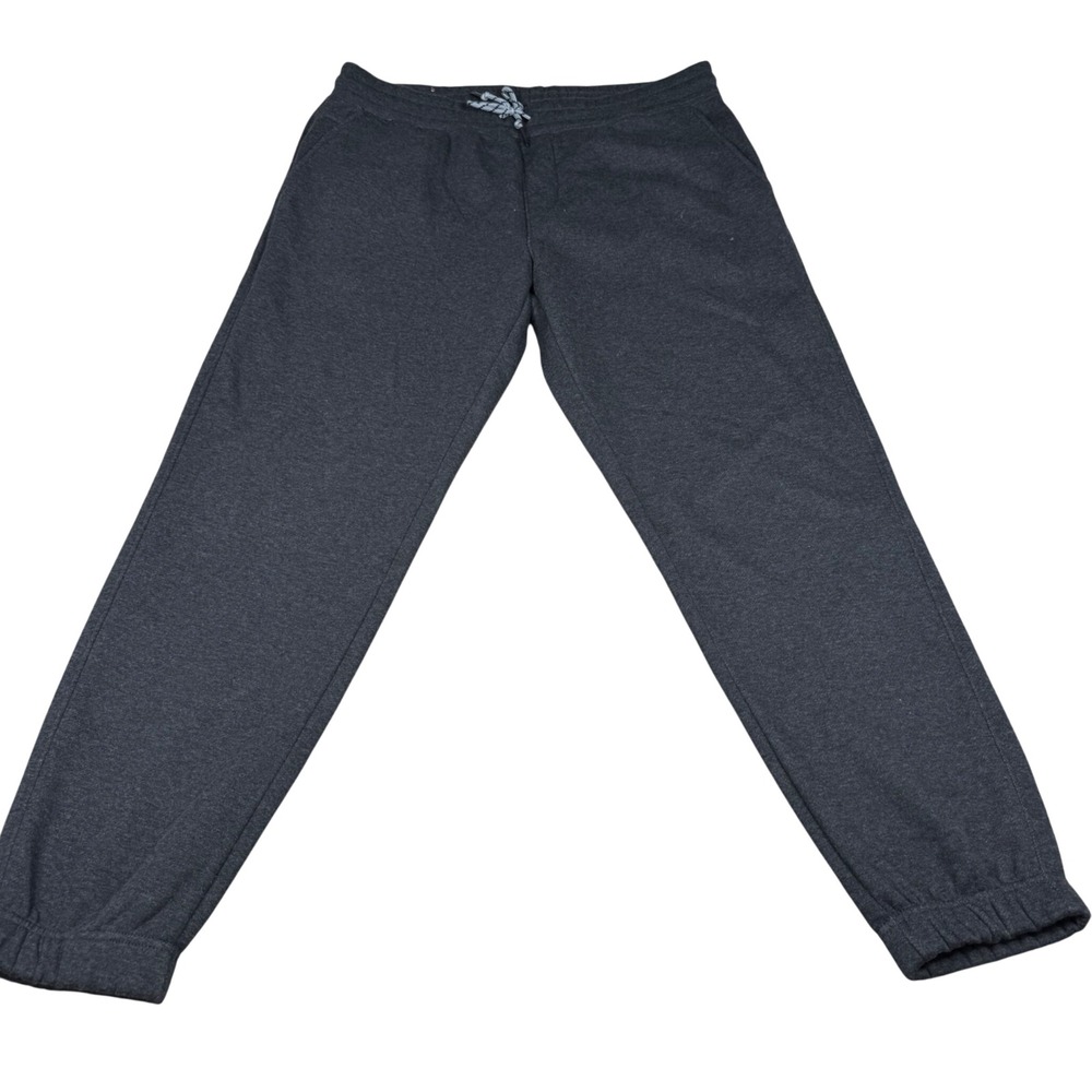Weatherproof Vintage Mens XL Charcoal Gray Heathered Fleece Jogger Sweatpants